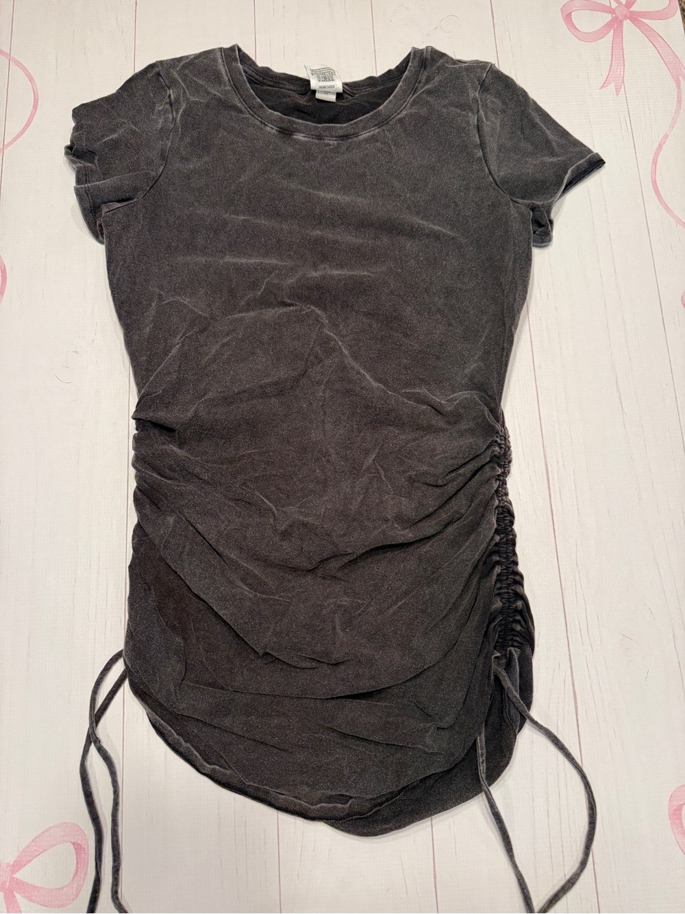 Victoria’s Secret PINK  Acid Wash Ruched Side T-Shirt / Mini Dress Size Medium
